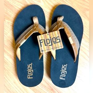 Flojos Black and Tan Sandals- Men size 9